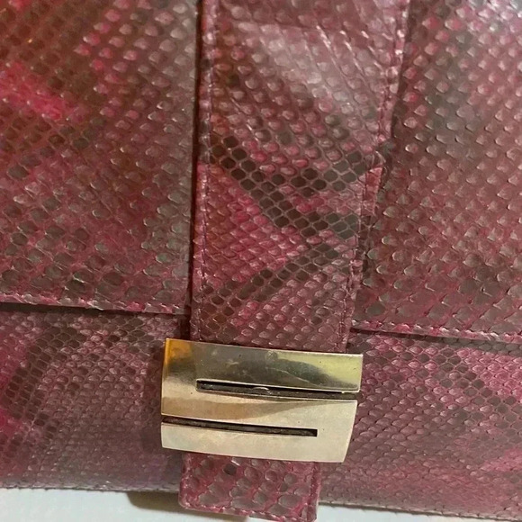 Suarez snakeskin leather satchel handbag - Picture 3 of 14